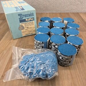 Brunswick RugPlan Pre-Cut Wool Rug Yarn Azure Blue Lot 2068 Ireland 13 Packs